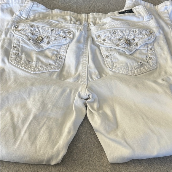 Earl Jeans White Women's Denim with Studded Pockets - Picture 1 of 7